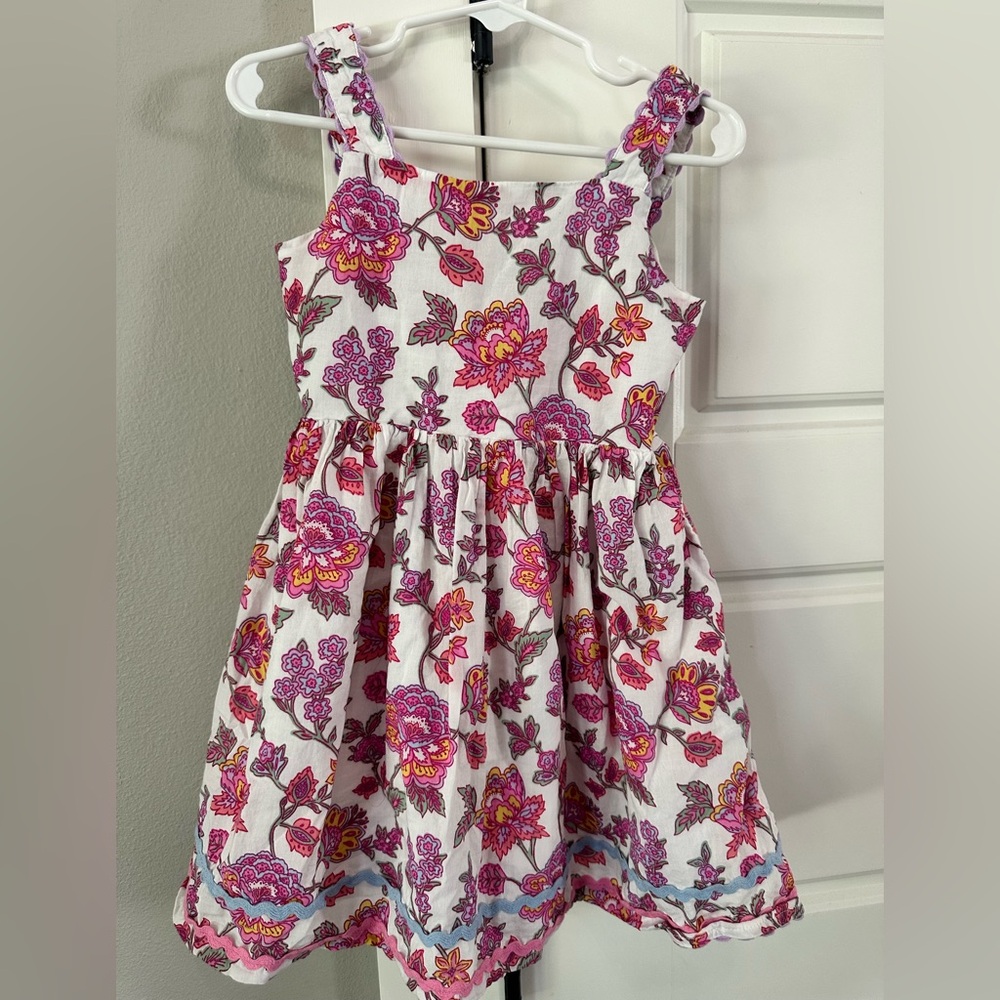 Cotton On Girls Floral Print Sundress in Pink and Cream